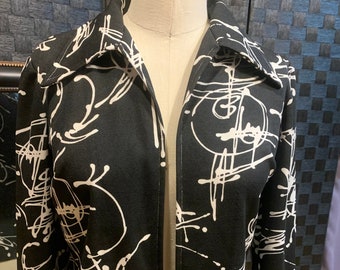 Handmade 70’s black and white jacket
