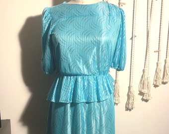 David Bradley 1980’s peplum dress