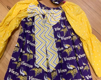 Minnesota Vikings Peasant Dress Size 4