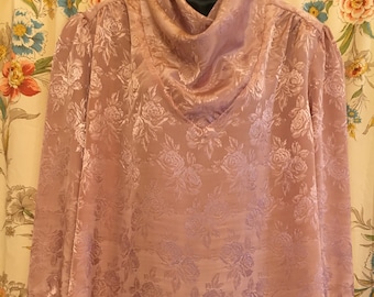 Blusa brillante vintage de los 80 para mujer