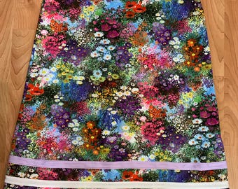 60’s-70’s homemade Monet inspired floral hippie skirt