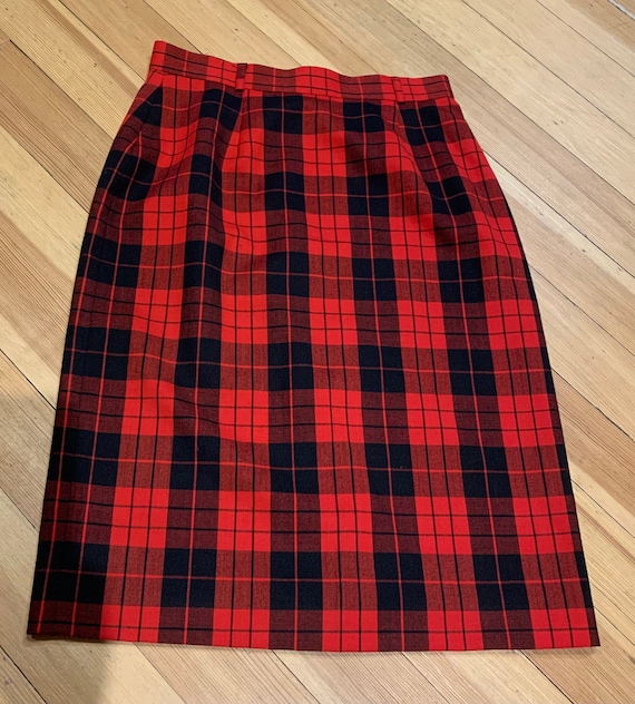 80’s Wool tartan skirt - image 1