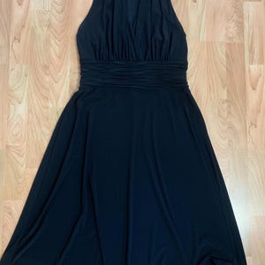 Evan Picone Large Black Jersey Knit Dress