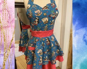 Tattoo sailor vintage inspired apron