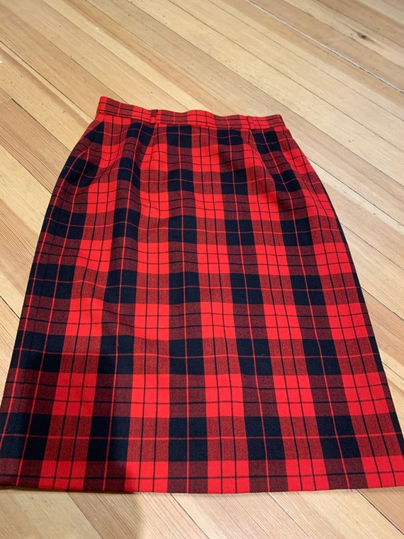 80’s Wool tartan skirt - image 3
