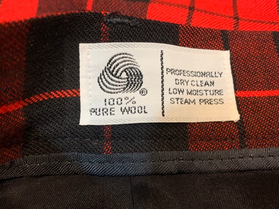 80’s Wool tartan skirt - image 4