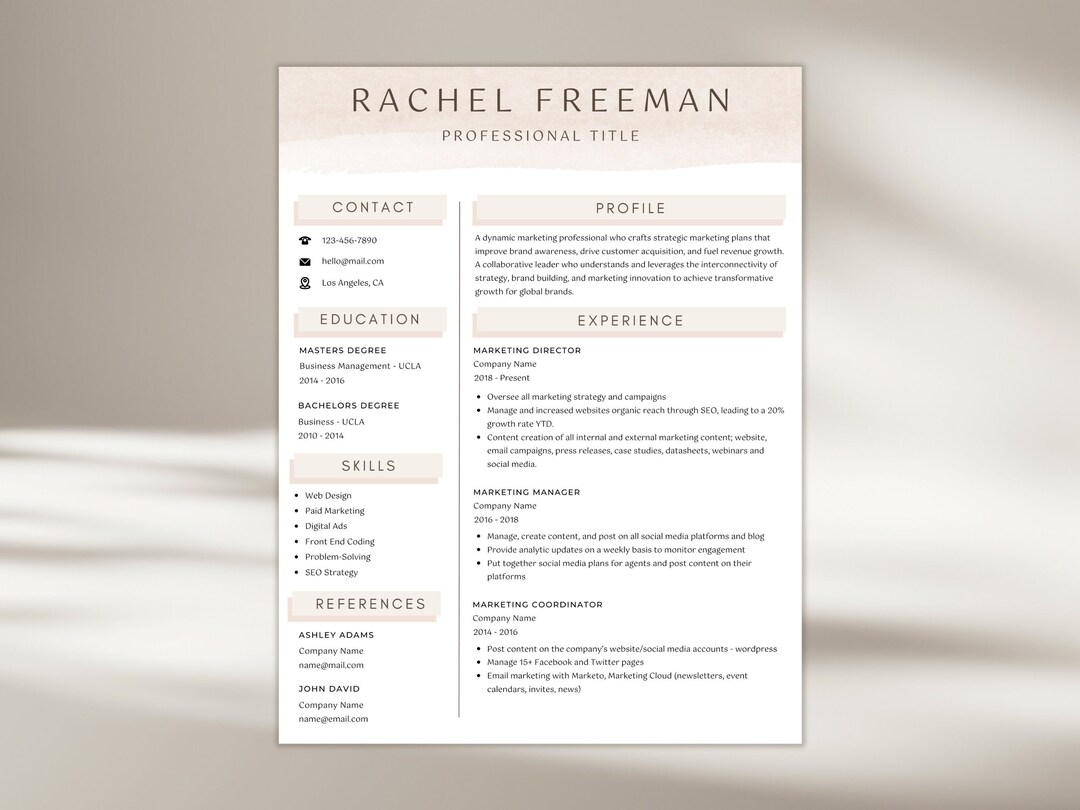 CV TEMPLATE. Canva Resume and Cover Letter Template. Minimalist Neutral ...