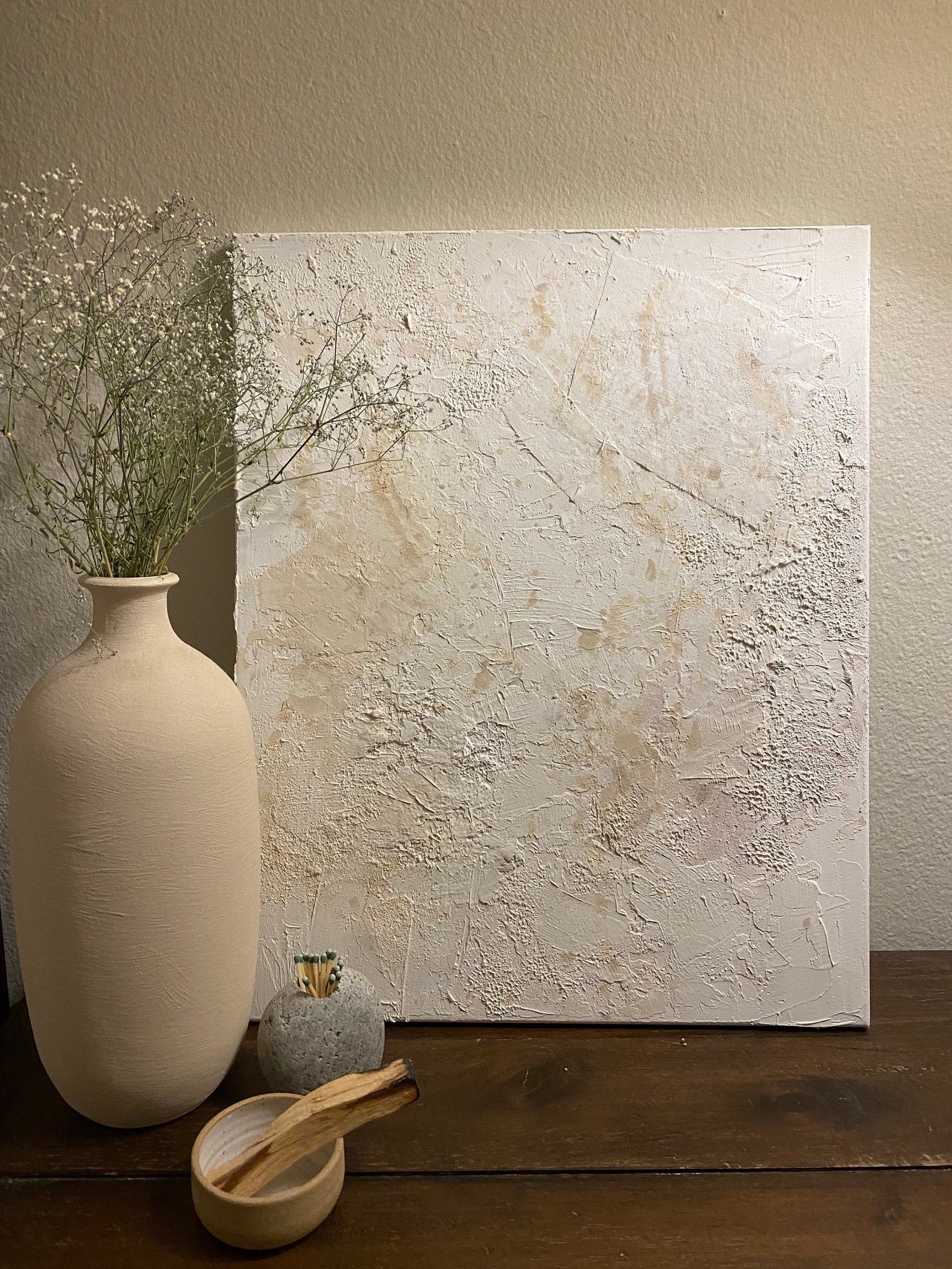 Textured Abstract Neutral Painting 16 x 20 Etsy