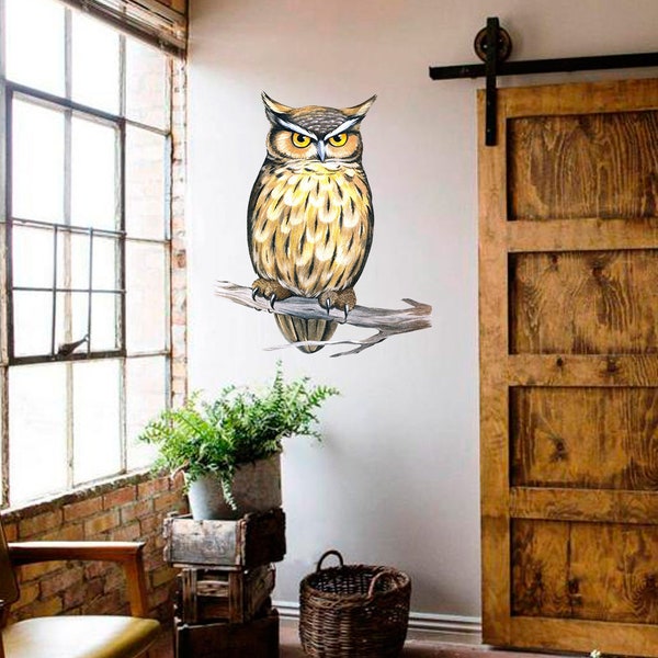 Owl Wall Decal Etsy