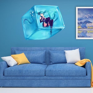Eiswürfel Anime Aufkleber, Eiswürfel Anime Aufkleber, Eiswürfel Anime Wand-Dekor