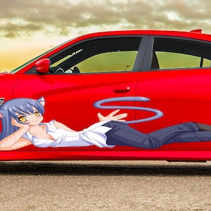 ANIME, Manga, Car Livery Graphics, Sexy Anime, Large Size Color Anime Car Decals, Manga Theme Side Car Wrap, Cast Vinyl Wrap