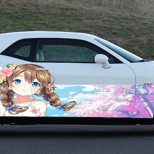 ANIME, Manga, Anime Car Stickers, Japanese Car Decals, Anime Girl Tattoo Car, Sticker Sport Car, Cast Vinyl Wrap, Large Vehicle Graphics