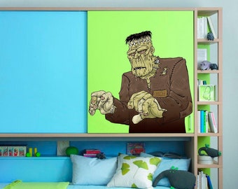 Frankenstein Aufkleber, Frankenstein Aufkleber, Frankenstein Wand-Dekor, Frankenstein Wandkunst