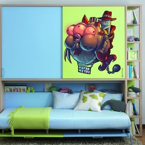 Boys Room Monster Decal, Boys Room Monster Sticker, Boys Room Monster Wall Decor