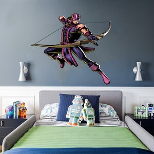Superhero Wall Decal, Superhero Wall sticker, Superhero wall decor