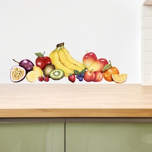 Adesivi Murali Arancioni A Tema Frutta E Foglie - 8 Stili, PVC Impermeabile, Per Finestre, Frigo, Cucina - Foto 3