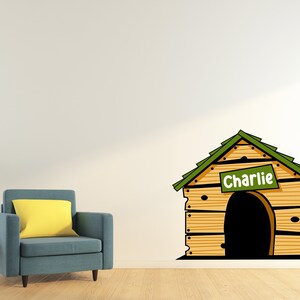 Dog wall decal Dog decor Dog house kennel Dog wall art Decal Dog Lover Animals Pet wall decal Dog Theme Wall decor Wall Stickers Vinyl 021LU