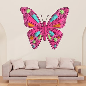 Colorful Butterfly Wall Decal, Butterfly Wall Stickers, Butterfly wall decor, Wall decoration, Kids room decoration, Stickers for kids 479LU