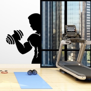 Gym Wall Decor Fitness Boy Motivation Wall Art Woman Gym Wall Decals Crossfit Wall Decal Crossfit Gifts Home Gym Wall Sticker Gym 070LU