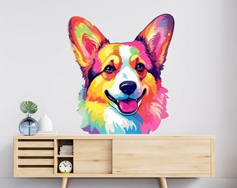 Dog wall decal Dog decor Dog wall art Decal Dog Lover Animals anime decal Dog Bathroom Wall Decals Stickers Vinyl 204RS