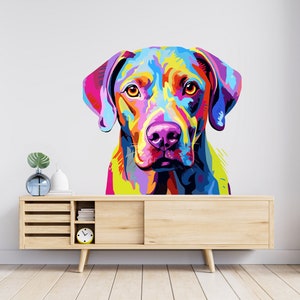 Dog wall decal Dog decor Dog wall art Decal Dog Lover Animals anime decal Dog Bathroom Wall Decals Stickers Vinyl 205RS