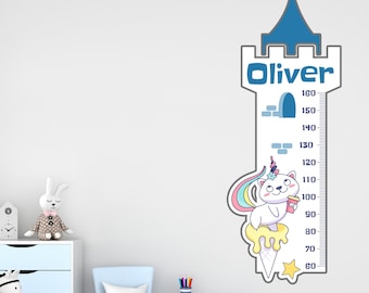 Groeigrafiek liniaal sticker, DIY vinyl kinderen groeigrafiek liniaal sticker voor jongens en meisjes, hoogtemeting liniaal voor muur kinderkamer decor 324LU