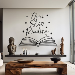 Library vinyl wall art decals, book shelves decor, library wall decal, education decals, reading room, nurseries, school, kids gifts 051RS