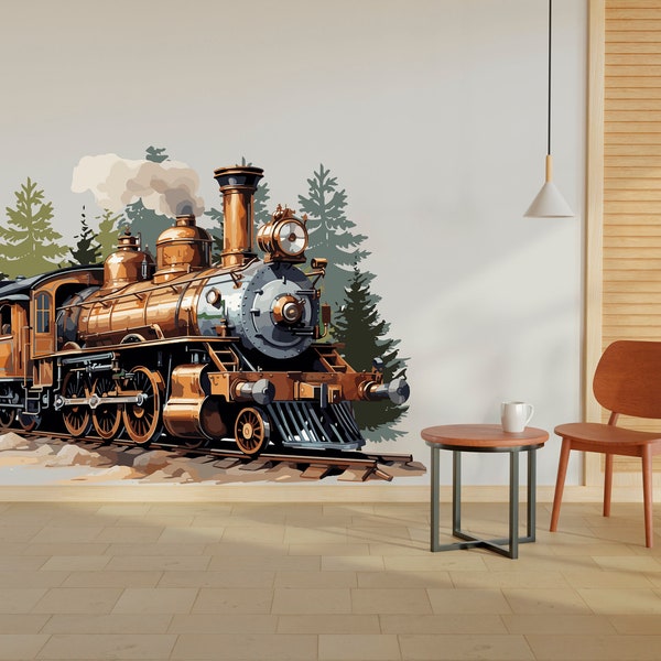 Train Wall Decal Train Wall Sticker Train Art Train Wall Vinyl Wall Decal Train Room Gifts Vinyl Wall Art Stickers 121RS