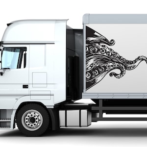 タコ 車用ウォールデカール バン 触手 デカール 車用ステッカー バン カスタム デカール アート ステッカー スカル 車用ステッカー デカール 車用装飾 060RS