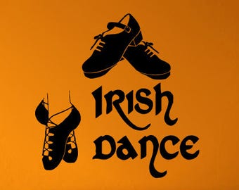 Irish Dance Shoes Celtic Culture History Wall Stickers Decals Vinyl Mural Decor Art L2133