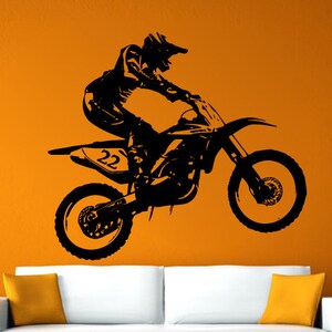 Dirt Bike Racing Biker Extreme Sport Wall Sticker Vinyl Mural Decal Home House Apartment Art Decor FREE SHIPPING L1996