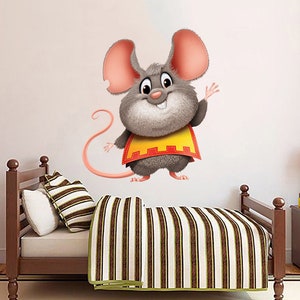 Cute Mouse Nursery Decor, Mouse Decal, Mouse Sticker