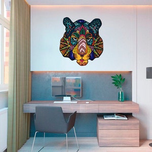 Boho Tiger Wall Decal, Boho Tiger Wall sticker, Boho Tiger wall decor