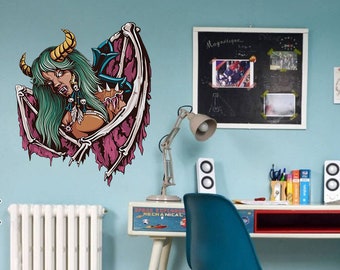 Calcomanía de vampiros de fantasía, pegatina de vampiro de fantasía, decoración de pared de vampiro de fantasía