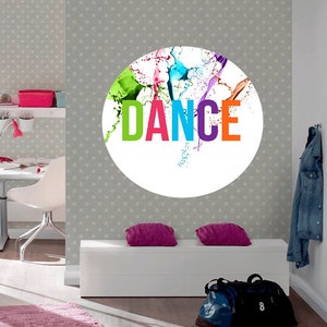 Calcomanía de baile, pegatina de baile, decoración de estudio de baile, calcomanía de pared de estudio de baile