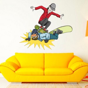 Skateboard vs Snowboard Art, Skateboard vs Snowboard Decal, Skateboard vs Snowboard Sticker