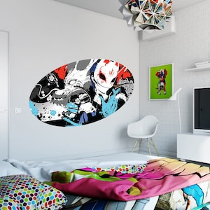 Anime Graffiti Decal, Anime Graffiti Sticker, Anime Graffiti Wall Decor