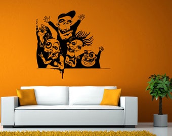 Skull Head Warrior Helmet Knight Ax Weapon Wall Stickers Decals Vinyl Mural Decor Art L2139
