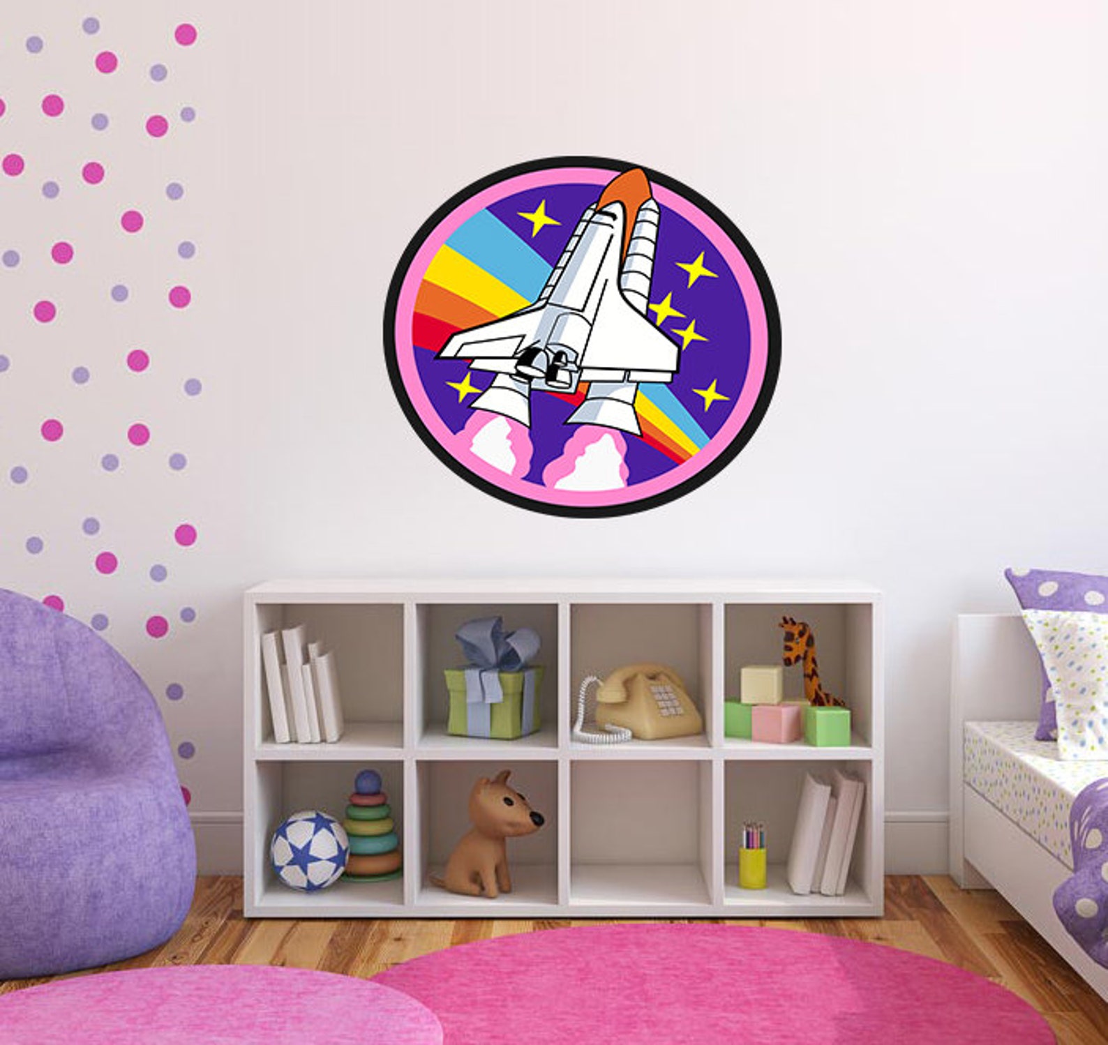 Spaceship Sticker Spaceship Decal Spaceship Nursery Decal Etsy
