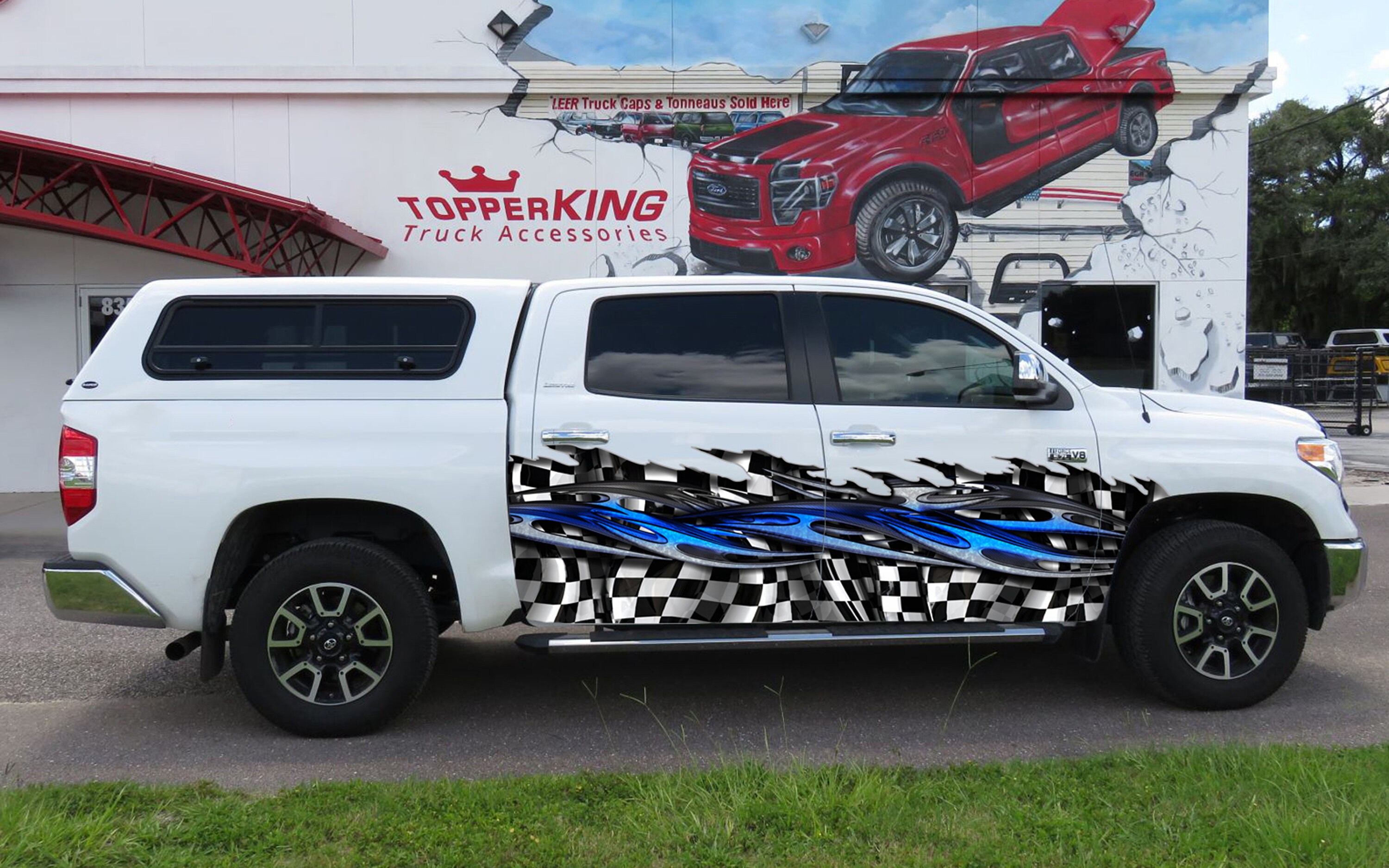 Custom Racing Decals Flags 3D Racing Flag Car Decal Car Graphic, Checkered Flag Car Vinyl Side ...