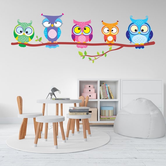 Nursery Wall Decals Owls Highest Clarity Images Owls & Hearts Wall