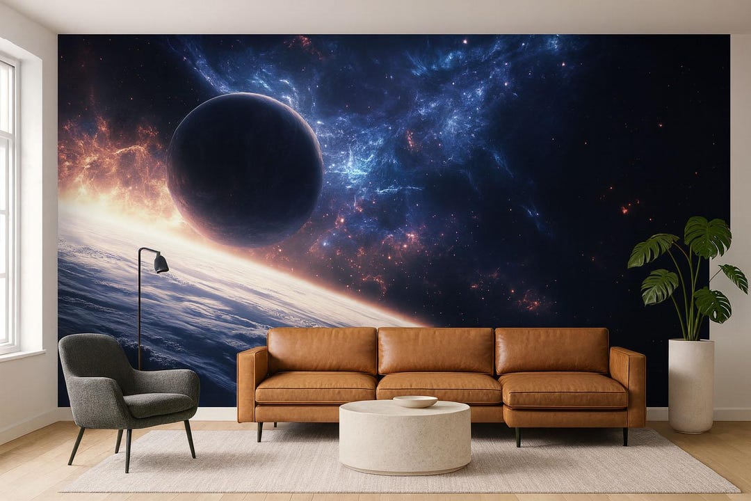 Galaxy Rooom 3D Space Galaxy Wallpaper for Living Room Bedroom β Modern Cosmic Wall ...