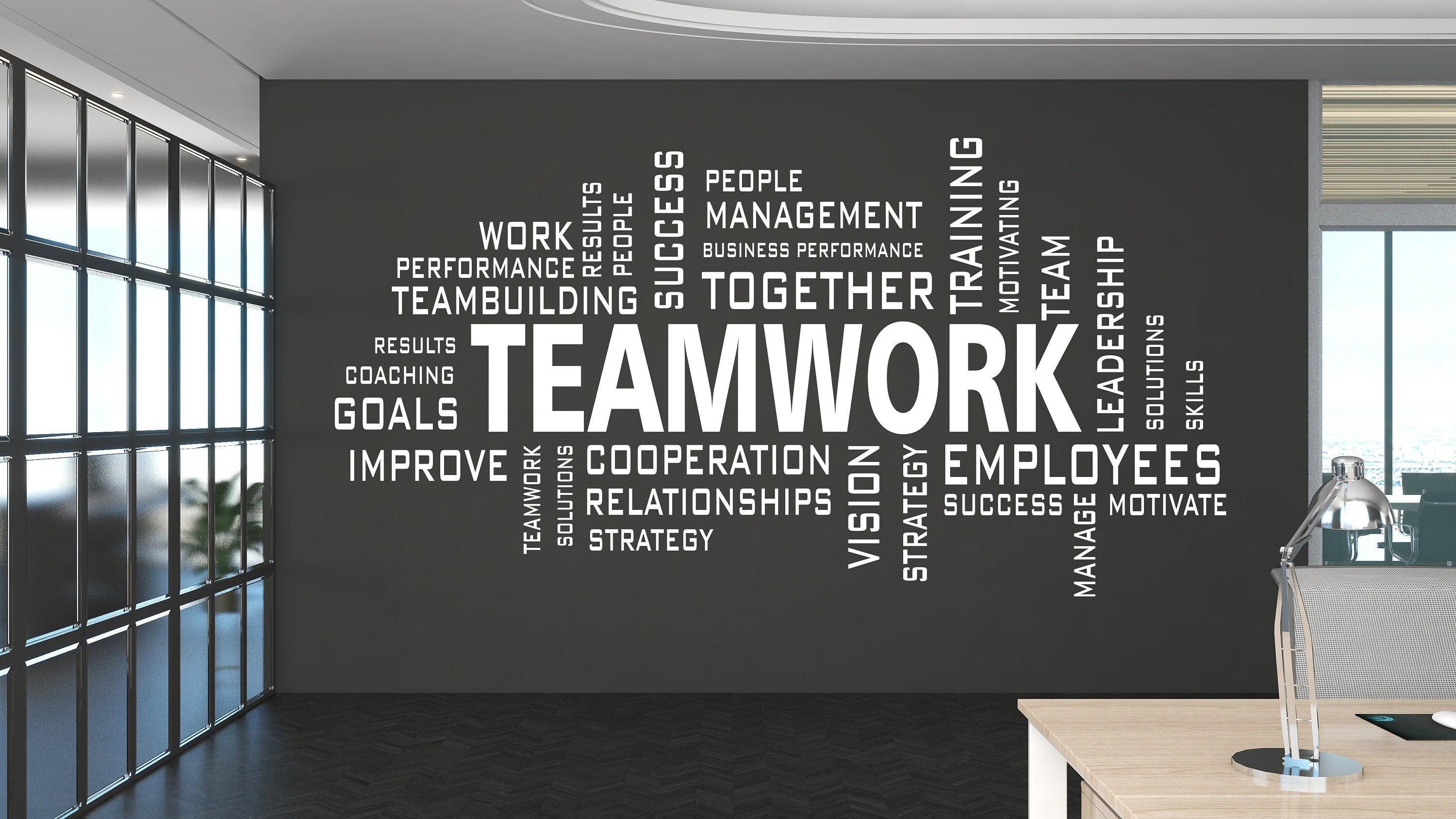 Teamwork Wall Decor Office Wall Decal Idea Teamwork Business Worker Inspire Office Decoration Motivation Stickers Mural Unique Gift 141RS