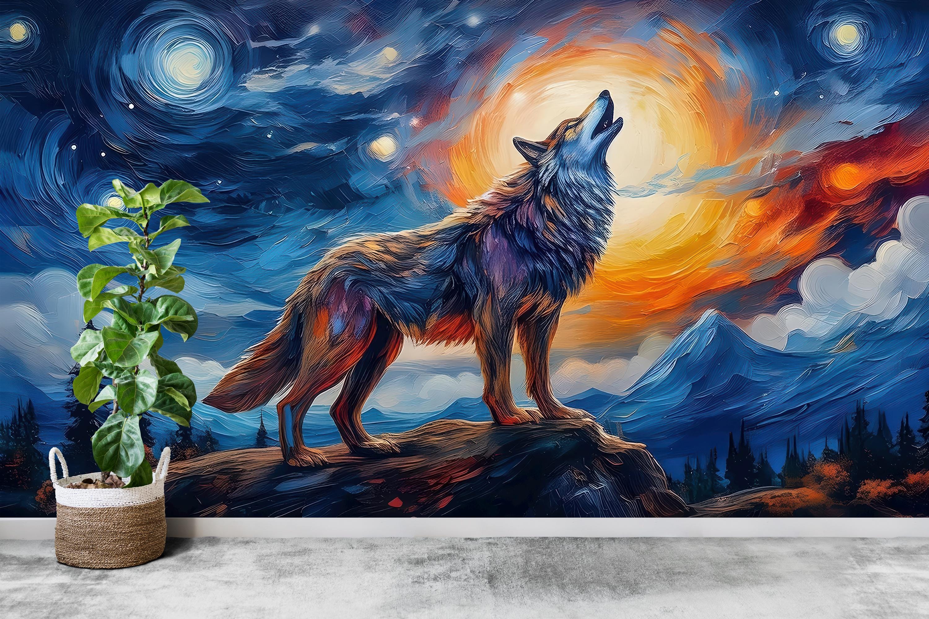 Wolf wallpaper - Etsy Österreich, image size:3000x2000