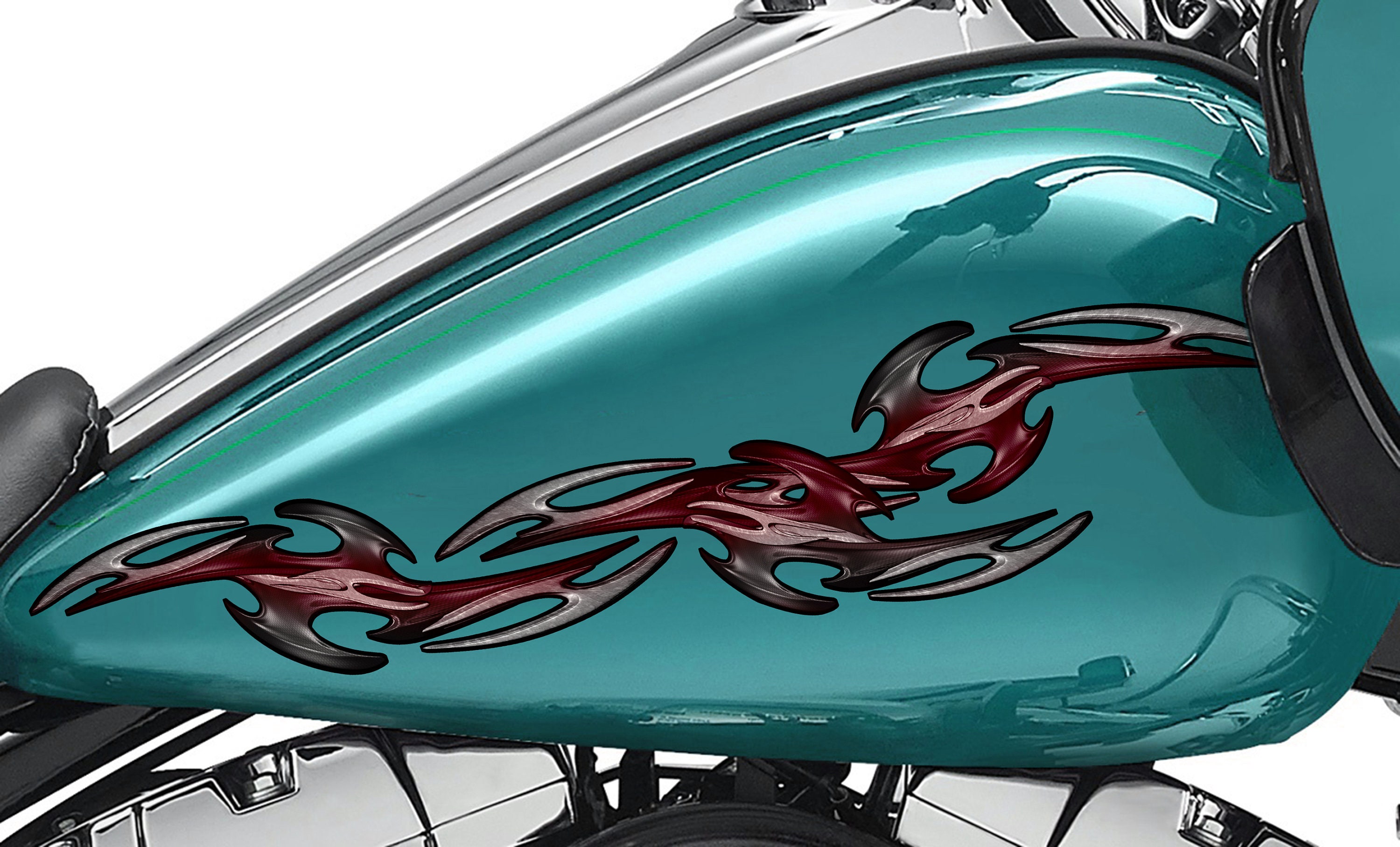 トライバルバイクステッカー、トライバルバイクビニールラップ 