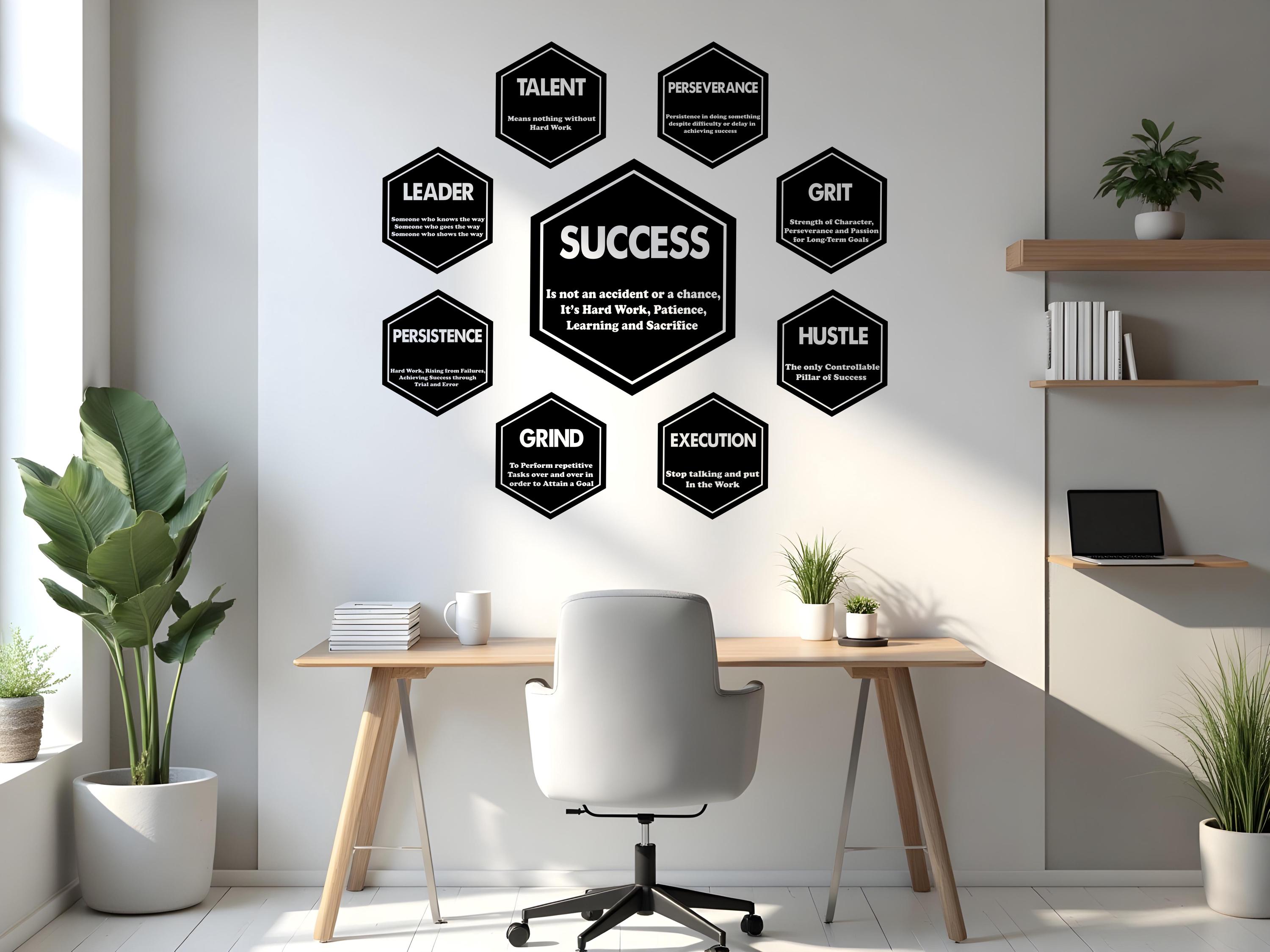 Office Wall Decal Success Wall Decor Idea Teamwork Business Worker ...