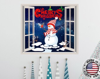 2025 Christmas Decorations Glitter Stickers Glass Stickers Scene Layout Door Wall Stickers