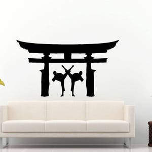 Martial Arts Karate Japan Fighting Jiu Jitsu Gym Training Wall Sticker Decal Vinyl Mural Decor Art L2323