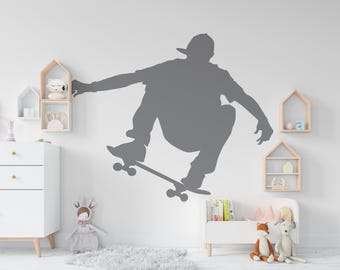 Wall Decal Skateboarder Skate Wall Art Stickers Skateboard Decals
