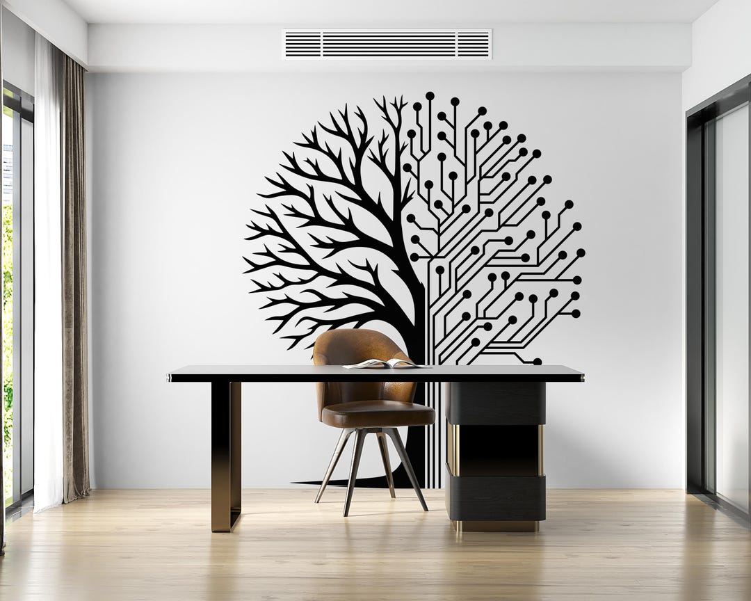 Circuit Tree Technology Wall Decal, Technology Vinyl Wall Art Decals ...